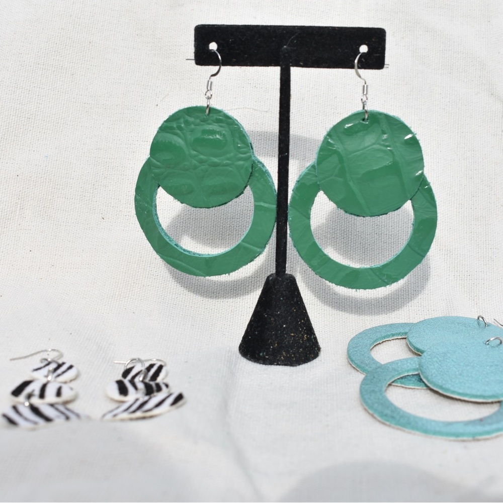 Leather earrings